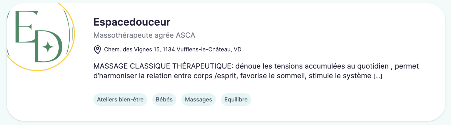 Espace douceur thérapeute