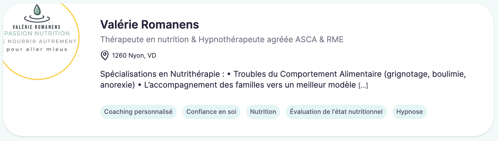 Pour une meilleure nutrition des femmes sur l'annuaire des indépendants